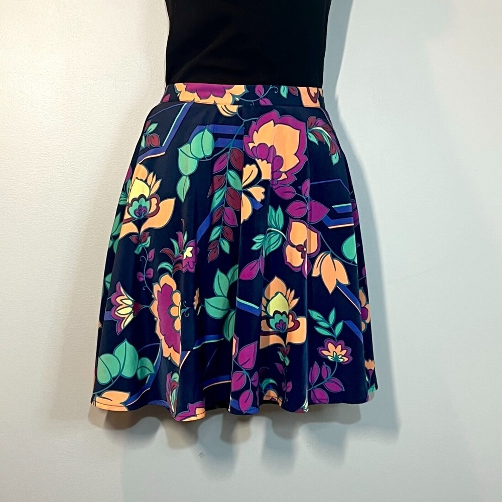 Modcloth Bright floral print circle skirt size medium‎ Moon Collection gorgeous